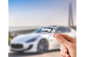 Readyprint 4 Adesivi Antifurto Satellitare GPS, Trasparenti, Interno Vetro, per Veicoli, Mis. 7 x 4 cm