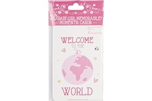 Star Online Baby Girl Moment Cards pack of 30- Great Gift for Baby Showers or New Parents to capture each newborns milestones