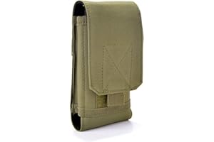 HEYQIE Universal Tactical Molle Holster Army Mobile Phone Belt Pouch EDC Security Pack Carry Accessory Kit Waist Bag Case Compatible iPhone 13 14 PRO X XS Max XR 7 8 6s Plus Samsung Galaxy S10 S9 S8 Plus