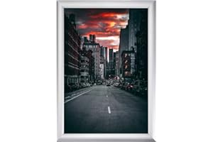 Albyco Marco de fotos – Marco clip – A4 formato – Marco 21 x 30 cm – Grosor del marco 25 mm Aluminio - Marco de aluminio