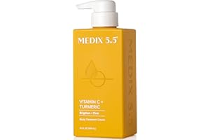 Medix 5.5 Vitamin C Cream w/Turmeric for face and body. Firming & brightening cream for age spots, dark spots & sun damaged skin. Anti-Aging Cream Infused w/Vitamin E, Ginger, Ginseng. (15oz)