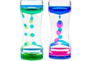 JJiaoLinin Timer Sensoriale Liquido, 2 Clessidre con Movimento, Clessidra Timer per Relax, Ansia, Autismo, ADHD, Ufficio, Casa, Bambini e Adulti