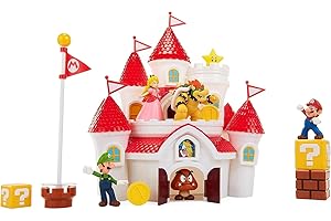JAKKS PACIFIC Nintendo NINTENDO SUPER Mario PILZ-PALAST +Figur, 70843-4L, Mehrfarbig