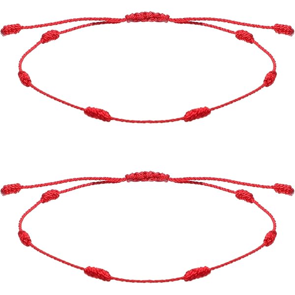 TMZELOA Rood Armband 4-delig Set – rood armband kabbala armlet – Verstelbaar rode draad armlet kabbala armbanden armbanden rood dames voor mannen vrouwen kinderen, geluks- & beschermingssymbool cadeau