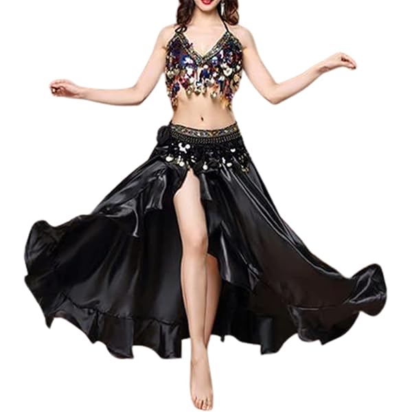 Haut De Danse Paillettes Pour Fille RUNQHUI - Crop Top Scintillant, Manches Courtes - Pour Modern Jazz, Danse Du Ventre, Spectacle