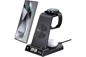 Phelinta Cargador Inalámbrico para Samsung, Estación de Carga Inalámbrica 3 en 1 para Galaxy S24 Ultra/S24/S23 Ultra/S23/S22/