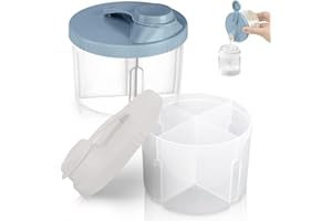 JIAHUADE Milchpulver Portionierer,2 Stück Tragbarer Milchpulver Aufbewahrungsbox,Tragbarer Milchpulver Behälter,Baby Milchpulver Container,Milch Pulver Spender,Milchpulver Box Drehbarer,Baby-Milchpulverspender