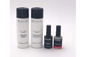 MESAUDA KIT SEMIPERMANENTE UNGHIE SMALTO GEL POLISH RIMOZIONE RAPIDA | BASE & TOP ULTRABOND