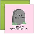 Central 23 30th Birthday Card - 'RIP Twenties' - Funny Birthday Cards for Women Men Age 30 - Daughter Granddaughter - Him Her - 30 Year Old - Comes With Fun Stickers
