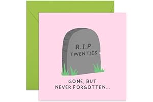 Central 23 Kartka na 30. urodziny - 'RIP Twenties' - śmieszne kartki urodzinowe dla kobiet mężczyzn w wieku 30 lat - córka wnuczka - dla niego - 30 lat - w zestawie zabawne naklejki