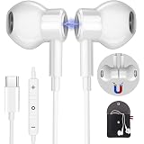 Cuffie USB C, TUBhanggai Hi-Fi Stereo Cuffie In-Ear con Microfono Auricolari  USB C con Filo per Samsung S22 S21 Ultra S20 FE Note 20 Ultra Google Pixel  6 Pro OnePlus 8T 9