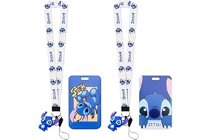 Stit Lanyard con Porta Carte, LGQHCE 2PCS Stit Cordino Lanyard con Porta Badge ID Holders with Coin Purse Lanyard Adatto Titolare della Carta Lanyard Portacarte per Tessere e Chiavi(B)