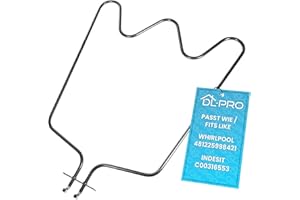 DL-Pro Riscaldatore spirale inferiore adatto per Bauknecht Whirlpool Ignis Ikea1150 W 481225998421 Ariston Indesit Merloni C00316553 forno