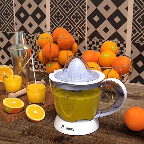 Homdox Zitruspresse Elektrisch Citrus Squeezer Juicer mit Start / Stopp Automatik 1L, 40W für Orangen Mandarinen Grapefruits Limetten Zitronen - 2