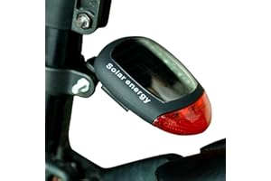 Zhongshan Luce LED Energia Solare Posteriore Wisdom per Bici Faro Attacco Universale Impermeabile Nero