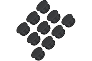TOP-VIGOR 10 Stück Silikon-Schnapplochstopfen, Lochstopfen mit 19 mm Durchmesser, Gummiplatten-Dichtung, rund, für Küche, Gummi-Schotte, wasserdichte Dichtungsstopfen, schwarz