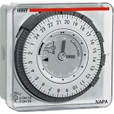 VEMER VP886600 NAPA RD - Electromechanical Time Switch, Daily Programming Timer, Panel Installation, Light Grey