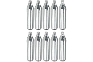 BORNER - Bombonas de CO2 de Alto Rendimiento | Capsulas de Aire comprimido con Cargas de 12 gr para Armas de Airsoft o Pistolas de balines y perdigones (100 bombonas)
