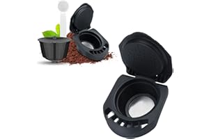Capsule de café, capsule de café Dolce Gusto avec filtre concave Remplissage de capsule de café réutilisable Capsule de canard de remplacement pour Circolo, Genio, Mini Me, Mini, Piccolo, Esperta