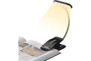 HOTERB Luz de Lectura,Lampara Lectura 9 LED 3 Modos Luz de Libro con Sensor Táctil,Libro Luz Led Iluminación para Lectura 360 ° Flexible Lampara para Leer en la Cama,Tablet,Libro,PC,Negro