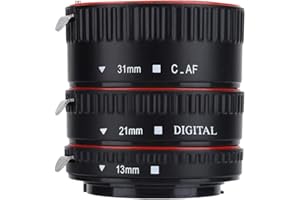 EXLIY Macro Lens Tube Extension für Canon, Auto Focus Macro Extension Tube Set für Canon EOS EF Mount, 13mm & 21mm & 31mm Macro Extension Tube Set