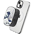 RHINOSHIELD GRIPMAX MagSafe Compatible - Mirror Phone Grip and Stand for Cases, Selfie Phone Holder, Supports Portrait and Landscape Mode, Durable, Smartphone Accessory - The Great Wave 1