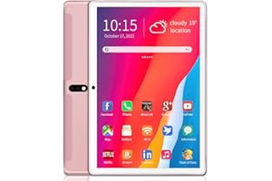 OUZRS Tablette Tactile 8 Core(256 Go Extensible),10.6 Pouces 4 RAM+64 Go ROM|5MP+8MP Caméra|Android Tablette Certification GMS,5GWiFi,HD IPS,Bluetooth,GPS, 8000mAh,Type-C (Rose)