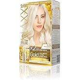 MAXX DELUXE Gold serisi 24K Altın Par&ccedil;acıklı Serum ile 1 Kutu 2 x 50 ml ve Geliştiriciler Sa&ccedil; Boyası (BUZUL SARISI 0.2)
