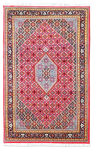 Preisvergleich Produktbild Thomas Bidjar Indien Orientteppich Rot / Schurwolle - 203 x 301