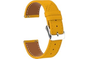 Niziruoup Leather Watch Strap 12mm 14mm 16mm 18mm 20mm 22mm Quick Release Epsom Style Textured Calfskin Genuine Leather Watch Bands Bracelet Universal Replacement Band Strap for Women Men