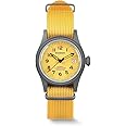 BODERRY Men's 38mm Titanium Watch, Automatic, Military, Day/Date Function, 100M Waterproof, Nylon Strap, Japanese NH35 Movement, Screw-Down Crown — LANDMASTER