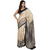 Bengal looms India - Soft Tussar Gicha Kalamkari Sareewith Blouse Piece- Ethnic Wear for Wedding, Festive & Party Occasions