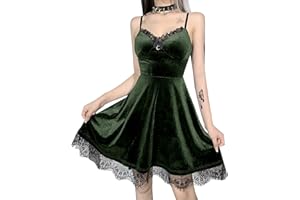 DINGJIUYAN Gothic Lace Short Dress Black Mini Dress Half Moon Corset Gothic Sexy Backless Party Dress