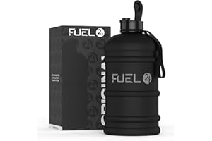 Fuel24 Jug - 2.2 Litre Water Bottle - Extra Strong Flex Material (Plastic) - Drop Proof, Pop or Straw Cap Options - 2.2L Large Gym Sports Bottle, BPA FREE