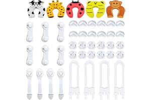 JIAHUADE Zestaw zabezpieczający przed dziećmi, zamki do szafek zabezpieczających przed dziećmi, zestaw zabezpieczający przed drzwiami, guma bezpieczeństwa dla dzieci, przezroczyste ochraniacze narożników dla