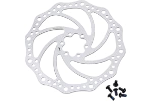 Bynccea 140mm 160mm 180mm 203mm Disque de Frein Rotors en Acier Inoxydable Vélo Frein À Disque Center Lock Rotor avec 9 Vis Fit pour Vélo De Route, VTT, BMX.