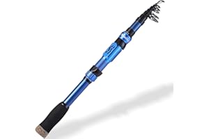 Sougayilang Combinazioni di canna da pesca, in fibra di carbonio da 24 tonnellate, canna da pesca telescopica portatile, mulinelli da spinning per viaggi, acqua salata e acqua dolce, regali per le