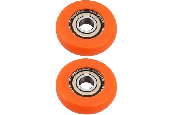 OTOTEC 2 st roddmaskin säteshjul ytterdiameter 36 mm bredd 10 mm innerdiameter 8 mm nylon rostfritt stål rullhjul med lager bärkapacitet 67 kg