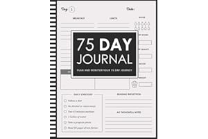 75 Day Journal and Challenge Tracker: Challenge Yourself for 75 Days and Become The Best Version of You | Motivatonal Mental Toughness Planner for Diet, Exercice and Workout
