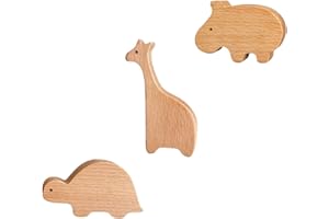 Dasellfa Wall Hooks Perchero pared Madera, Ganchos para Colgar, Perchero Infantil, Gancho pared Cuarto de Los Niños, Ganchos Adhesivos, Estante para Sombreros, Ganchos Decorativos, Toallero 3pcs (B)