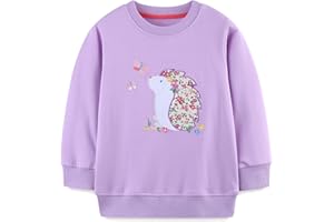 CM-Kid Pullover Mädchen Sweatshirt Kinder Pulli Langarm Shirt Baumwolle Warm Kleidung 1-7 Jahre Gr.92-122