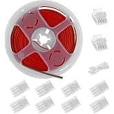 GTIWUNG 3 Pin RGB LED Strip Connector Kit, 6m 3 Pin Extension Cable, 10mm LED Light Strip Connectors, Spaceless Connectors, f