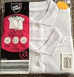 Girls Pack Of 2 School White Short Sleeve 100 % Cotton Polo Shirt Uniform 5-6 Years