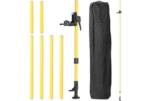 Mulcort Max de Soporte telescópico para nivelador de línea 4,2 m con altura ajustable, soporte de extensión de elevación de rosca de 1/4 de pulgada para niveles láser