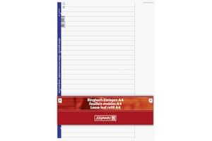 TEXTIMO Ringbuch - Einlagen/Papier "BRUNNEN" 50 Blatt - liniert mit Rand (Lineatur 25) - A4 (21,0 x 29,7 cm)