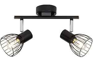 BRILLIANT lampe Blacky spot tube 2flg noir | 2x D45, E14, 40W, adapté aux lampes à suspension (non incluses) | Échelle A ++ à E | Convient aux lampes LED
