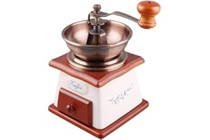 Manuelle Kaffeemühle Holz Einstellbare Dicke Kaffeebohnenmühle Mini Tragbare Mühle Alte Handkaffeemaschine Geeignet für Home 