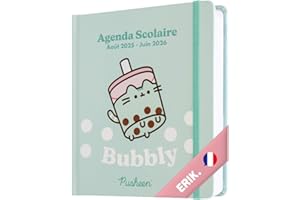 Grupo Erik - Agenda Scolaire Journalier 2025 2026 Chat, en Français - Agenda Kawaii Pusheen, College 2025 2026 Fille