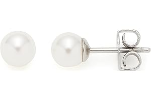 Leonardo Jewels Ohrstecker Almina, 1 Paar schlichte Basic-Perlen-Ohrstecker mit weißen Imitationsperlen, Edelstahl silberfarben, Modeschmuck für Damen, 023537