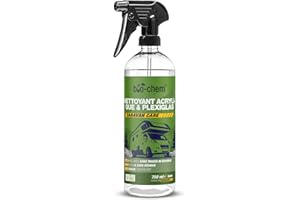 BIO-CHEM CLEANTEC Bio-Chem - Nettoyant vitre Acrylique et plexiglas 750 ML - Produit Lave Pare-Brise pour Caravane, Camping-Car, Voiture - Nettoyage vitres Voitures en Spray Liquide